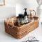 Hot Sale Rattan Woven Square Storage Basket Cosmetic Storage Box,Custom Natural Handmade Basket With Han Vietnam Supplier