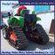 High efficiency in retrofitting tractors with anti sinking tracked chassis into paddy fields