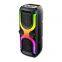 New Product Outdoor Portable Dual 4 Inch Deep Bass Long-Term Playback RGB Lights With Display Screen Speaker