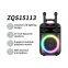 ZQS15113 4500MAH battery capacity big 40W power 15 inches  bluetooth speaker with colorful lights