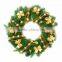 MIni Elegent Plastic Christmas Wreaths with artificial pine needle,Christmas decoration pvc christmas wreath with ball