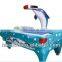 Fashion coin operated bus air hockey game machine