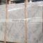 Polished cheap Chinese Guangxi white marble slab with red veins