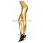 Sexy Women Shiny Solid Colors Wet Look Leather Metallic Low Waist Tights Pants Leggings
