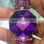 The new trend special hexagon watch with delicate leather band colorful dial for lady