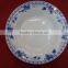 Mid east hot design ceramic deep cut edge plate with flower/lowest price soup plate