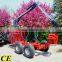 1ton 3ton atv log trailer with crane for forestry working