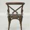 Rustic Garden style Wooden Antique Bistro Cross Back Arm Chair/Dining Chair(CH-526-1-OAK)