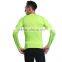 custom long sleeve fluo yellow Nylon skin compression tights