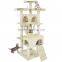 Cat Tree Scratching Post Height about 170 cm DIFFERENT COLOURS (beige)