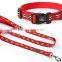 nylon christmas pet collar and leash for dog