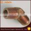 Hydraulic pipe fitting male threaded 45 degree flare iron galvanize elbow