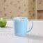 C00242 customized porcelain color glaze mugs with handle