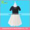 Short Sleeve Iron Rhinestone Bead Stitch By hand Fashion Children Girls party Princess Dress