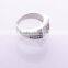2016 Hot Sale Women Men Fairy Jewelry Silver Plating Square Rhinestone Wedding Rings//
