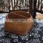 Natural rattan woven storage basket