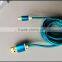 colourful braided micro v8 and I5 gold plated usb cable with aluminium alloy shell