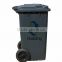 100L plastic garbage bin rubber wheel trash can HD2WWP100C-H