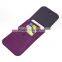 Super Slim Soft Wool Felt Pouch for Mobile Phone and Cards Back with Hand Strap