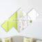 2016 chinese mirror factory wholesale decorative stick on wall mirrors glass tile