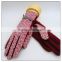 Custom Lady Winter Colorful Freezer Gloves Knit Mitten