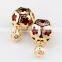 Fashion jewelry double side imitation pearl stud earrings star flower design earring for women girl