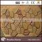 yellow wood irregular shaped paver