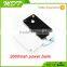 Metal case credit card shape 2500mAh portable power bank for smartphones