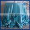 CL052E Fancy elegant round ruffled flower fancy wedding turquoise blue taffeta tablecloths for cake table