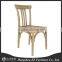 France Classical style solid wood rattan back ,fabric dining chair
