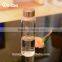 100% BPA clear voss glass water bottle with insulated silicone sleeve