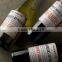 Gold embossed label sticker, metal wine sticker label famous wine label