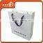 Luxury white printed logo paper shopping bag