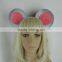 Party gray and pink mouse ear hair hoop hairpin and tail