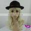 Black cowboy hat setting cap with red ribbon
