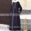 Made in China traditional wear collarless crew neckline coat design women abaya