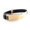 wholesale cheap/ Best PU leather belt gold metal belt for lady/black