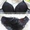 Adjusted-straps 3/4 Cup Three rows two buckle Cotton Lace Embroidery Sexy Lingerie Bra set Push up Underwear Set