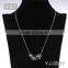 nebraska state valentines day 2 hearts dainty necklace