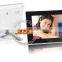 New designs 10inch 1080p electronic photo album with wall clock photo slide show playing for advertising