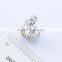 2016  oval cut cubic zircon stud earring prong setting jewelry wedding jewelry