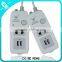 extension wall electrical switch usb socket power strip with 2 usb port output