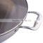 Size in 32/34 titanium wok made of eco-friendly material hot selling pure titanium cookware non stick kitchen accessories