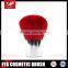 Red Goat hair of Kabuki Cosmetic brush with Silver ferrule