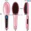 Steam negative ion magic fabric hair comb straightener Automatic Styling Spray LCD