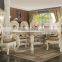 European Peacock Design Royal Rectangle Dining Table, Pure Hand Carved Upholstery Dining Chair And Furniture(MOQ=1 SET)