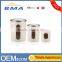 Cream-coloured Stainless Steel Kitchen Canister Set