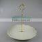 Two tiers mix color ceramic cake stand for weeding/daily use