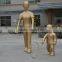 Fiberglass children play sculpture statue