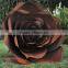 stainless steel outdoor garden corten steel sculpture for Large rose sculptures